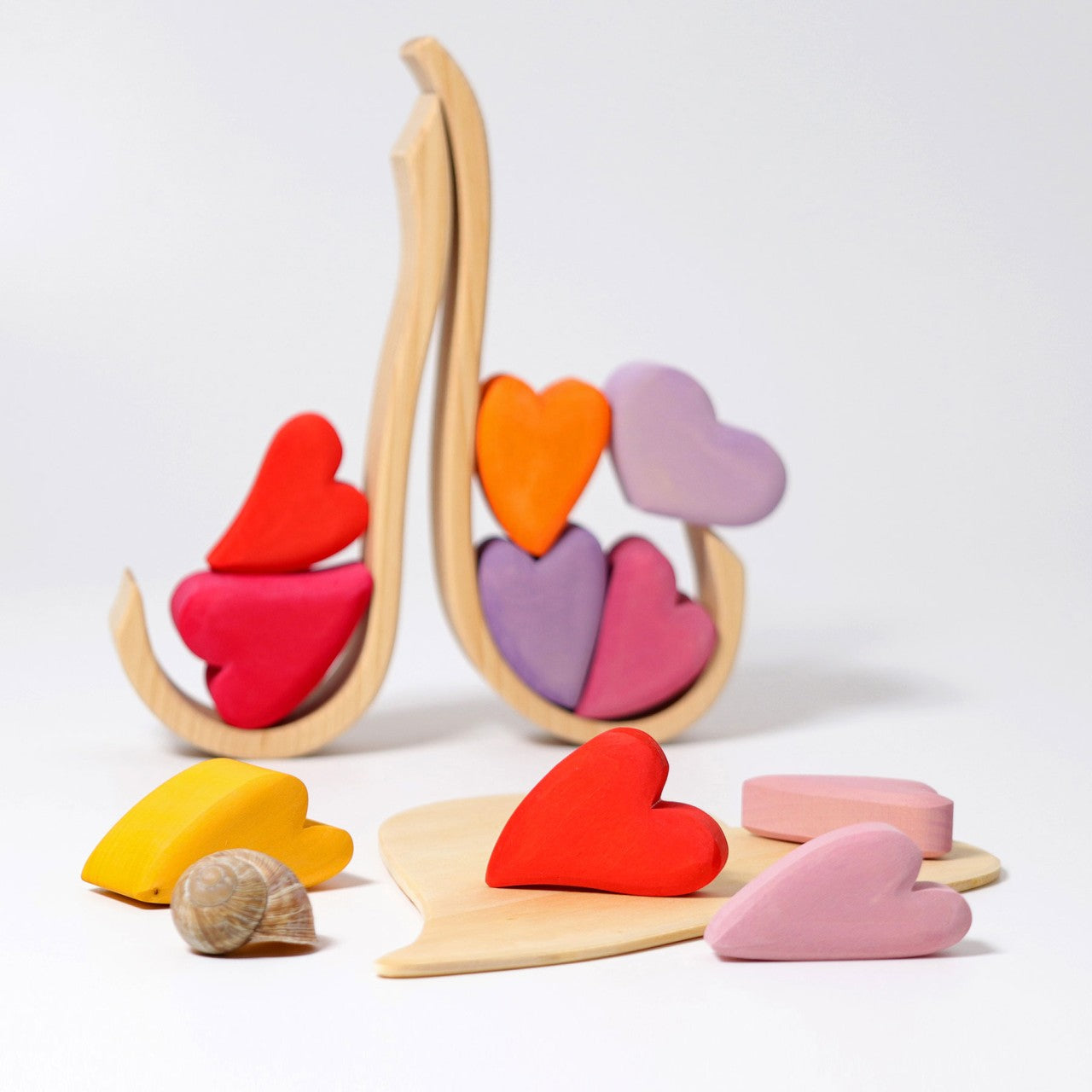 Grimm's Building Set - Red Hearts