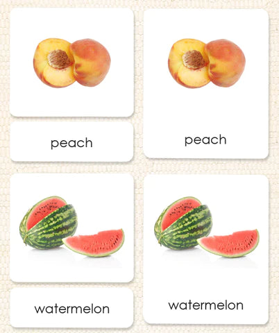 Fruit 3-Part Language Cards