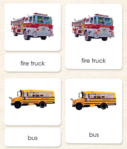 Transportation 3-Part Language Cards