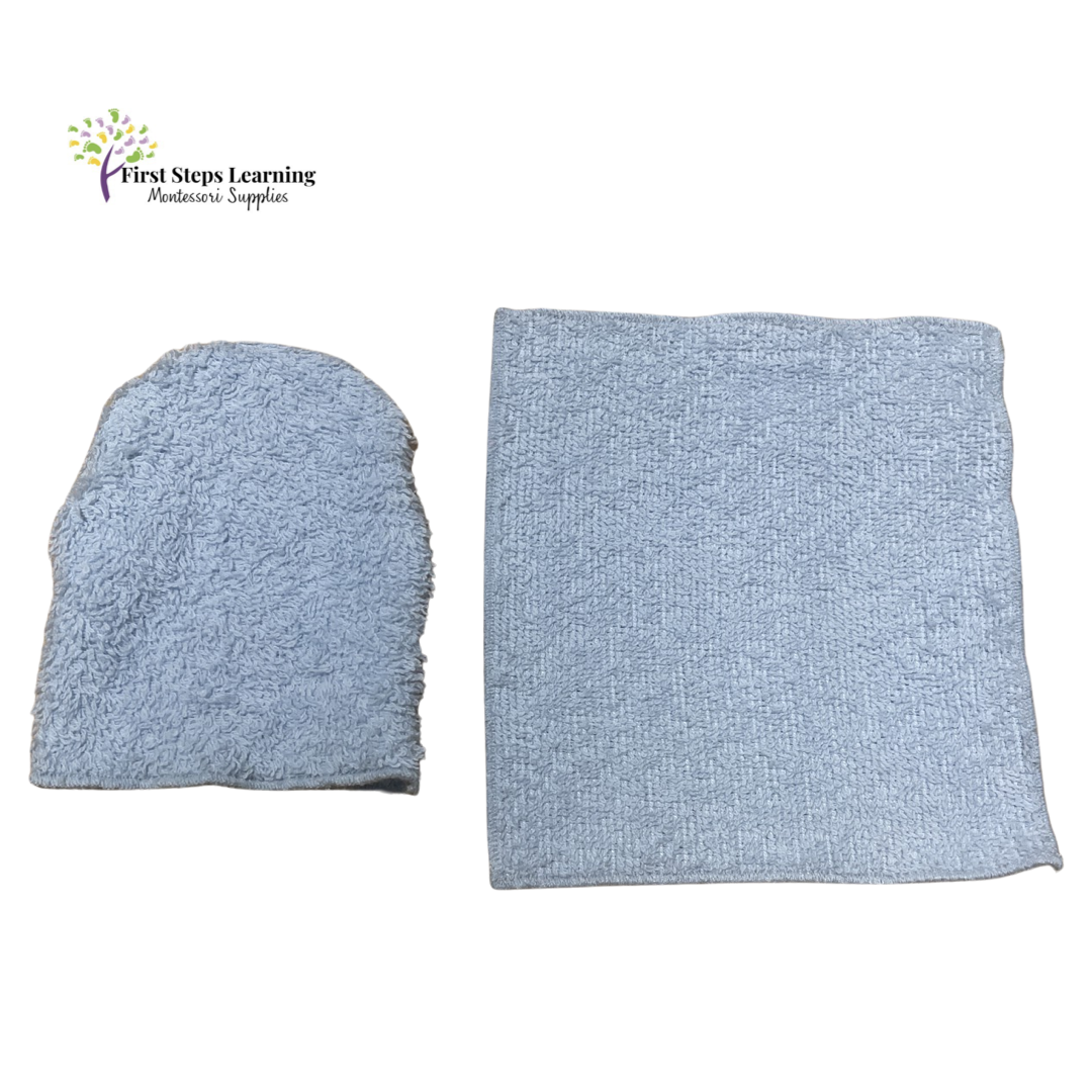 Light Blue Mitt and Towel