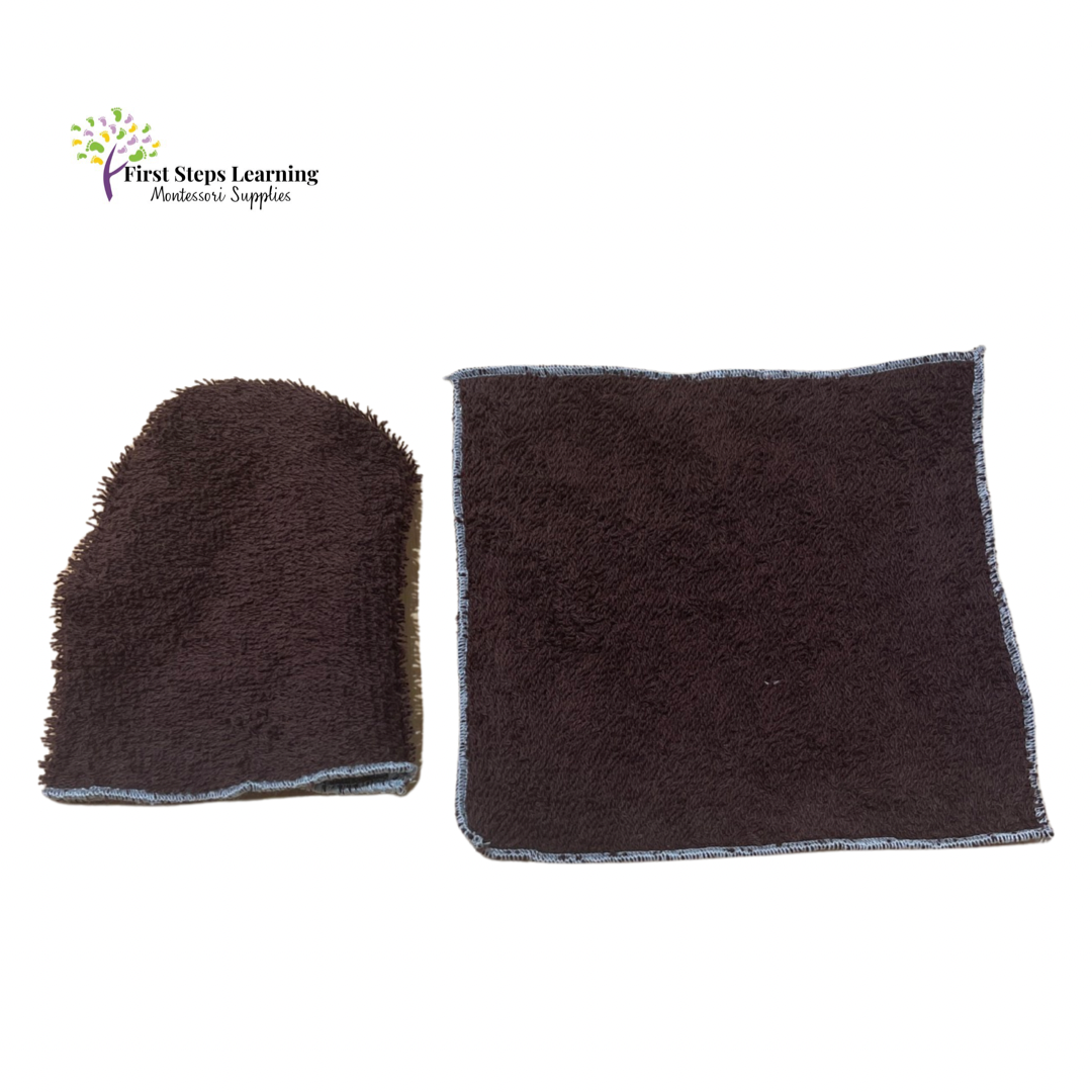 Brown Mitt and Towel