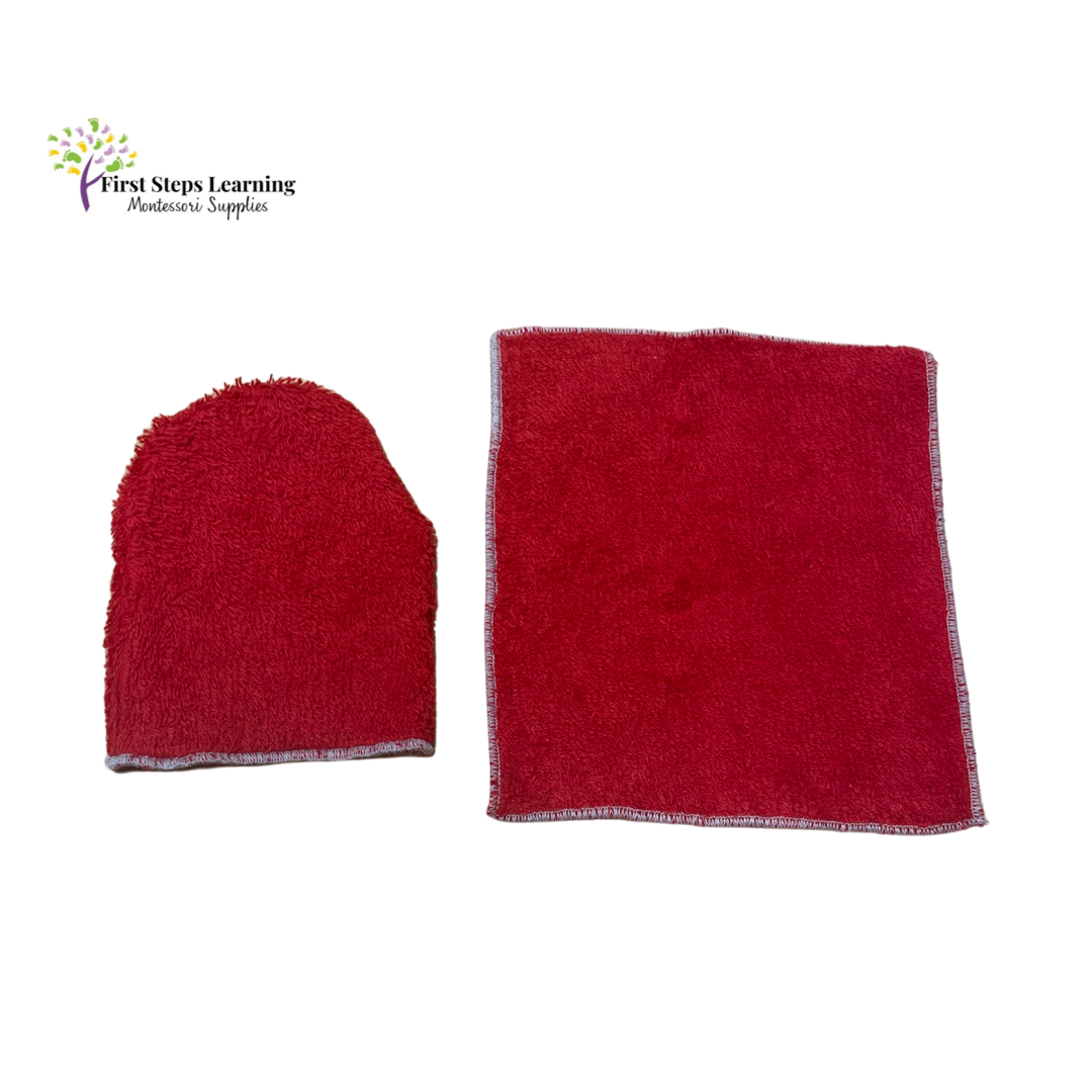 Red Mitt and Towel