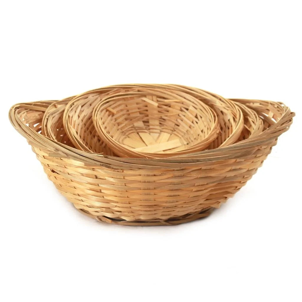 Oval Natural Bamboo Basket