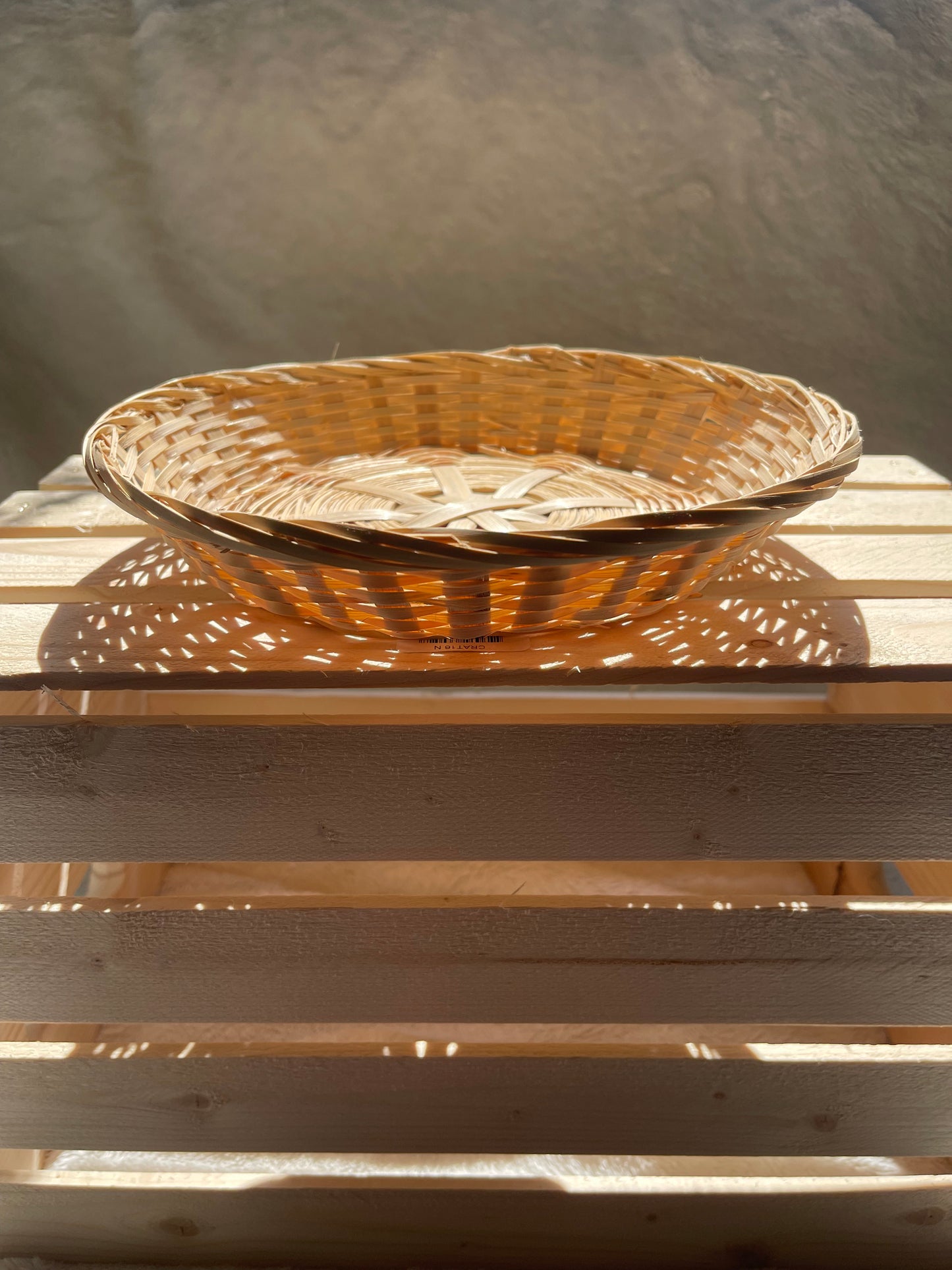 Medium Round Bamboo Tray Basket