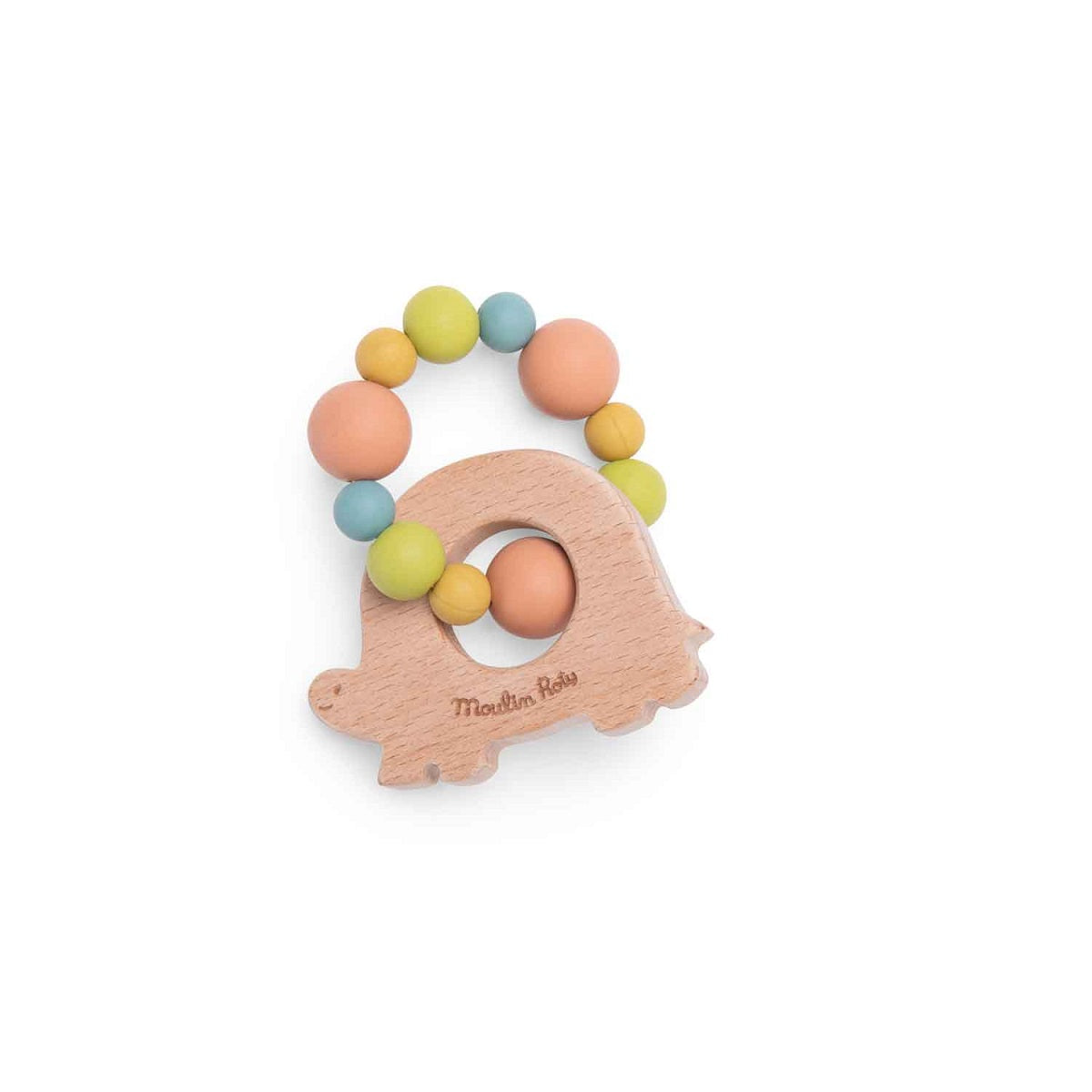 Trois Petits Lapins - Turtle Teething Ring Rattle