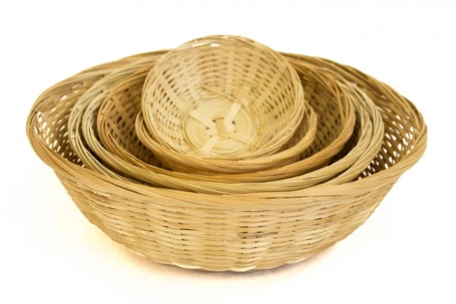 Small Round Bamboo Basket