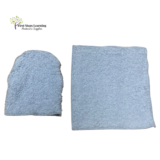 Light Blue Mitt and Towel